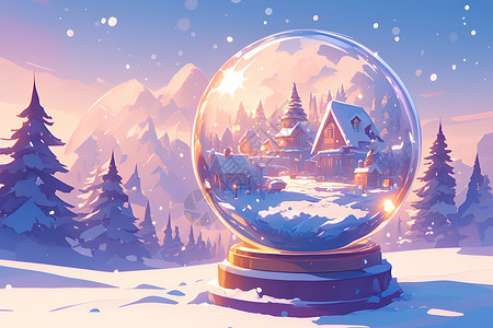光滑漂亮的水晶球梦幻漂亮的水晶球插画