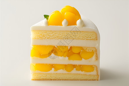 鲜美多层日式芒果蛋糕的高清照片背景图片