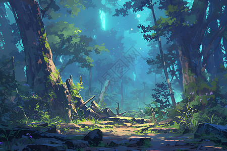 神秘的森林世界背景图片