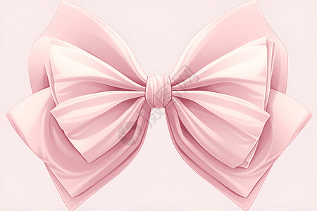 领结装饰粉色背景中的一个蝴蝶结插画