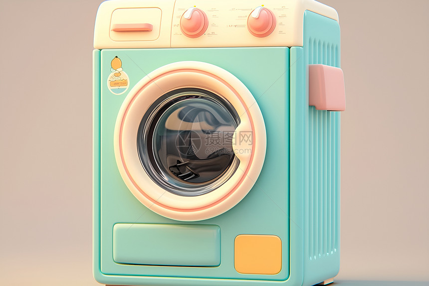 可爱的洗衣机图片
