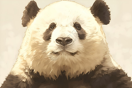 一只坐下来的熊猫高清图片
