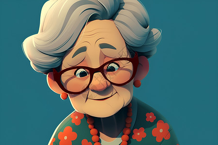 奶奶头像奶奶的卡通角色插画