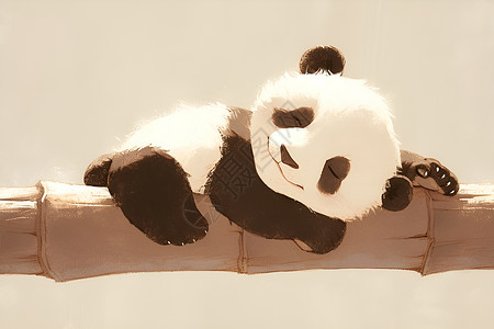 大熊猫国宝插画中的可爱熊猫插画