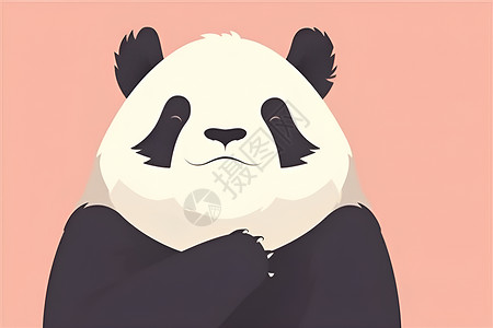 熊猫可爱可爱的熊猫插画插画