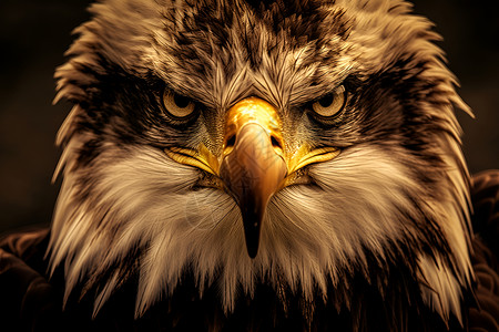 鹰眼锐利的老鹰背景图片