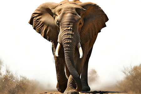 赐福野兽荒野里的大象背景