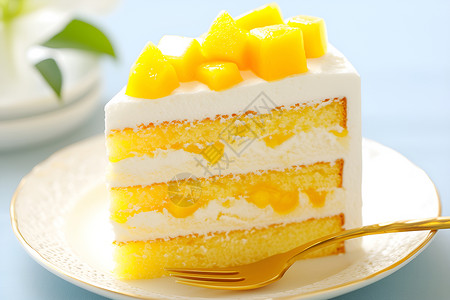 芒果盛宴蛋糕芒果奶油蛋糕插画