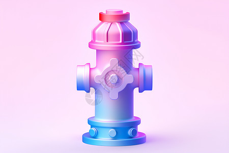 粉蓝色的消防栓背景图片