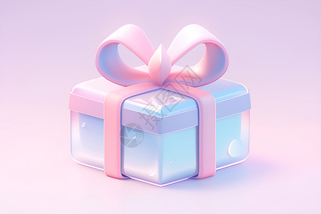 蓝色的礼物盒背景图片
