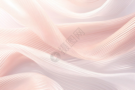 轻柔粉色织带优雅之美插画