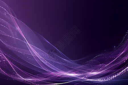 波浪图形素材紫色抽象线条插画