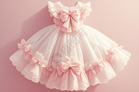 粉白色仙气公主裙高清图片