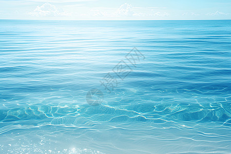 弧形海面海洋的清澈水域插画