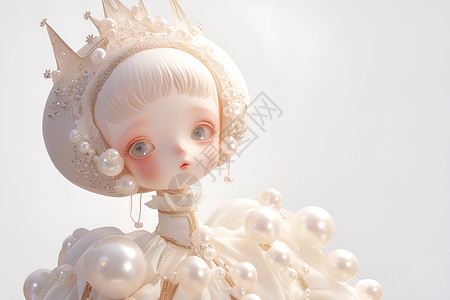 公主娃娃公主般的珍珠娃娃插画