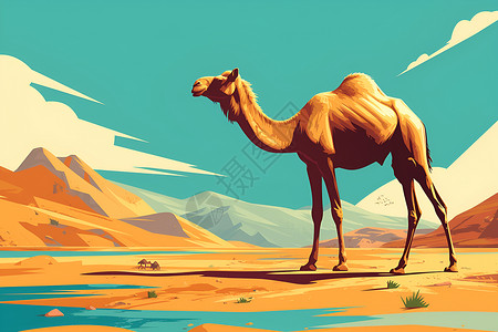 沙漠影像插画艺术插画