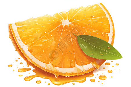 健康新鲜新鲜多汁的橙子插画