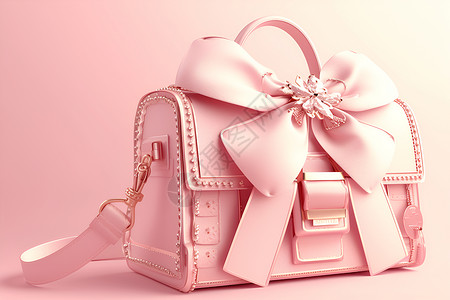粉色包包素材精致可爱的手提包插画