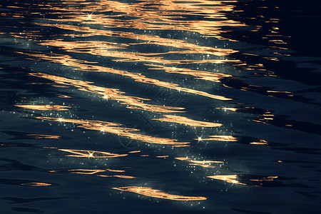 水体富营养化水面上灯光的倒影插画