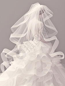 新娘婚纱优雅的新娘婚纱高清图片