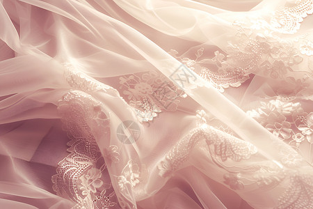丝绸的蕾丝花边背景图片