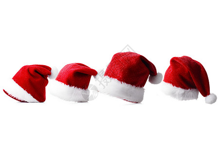 红白圣诞帽圣诞配饰高清图片