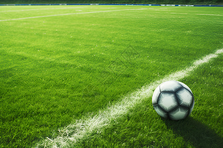 德国队足球绿草地的踢足球背景
