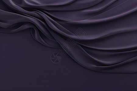 网布面料黑色的丝绸褶皱背景