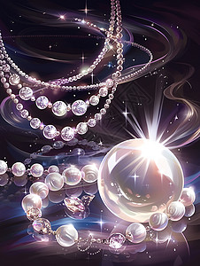 珍珠圆子奢华的珍珠插画