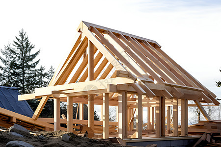 木屋的结构木板结构高清图片