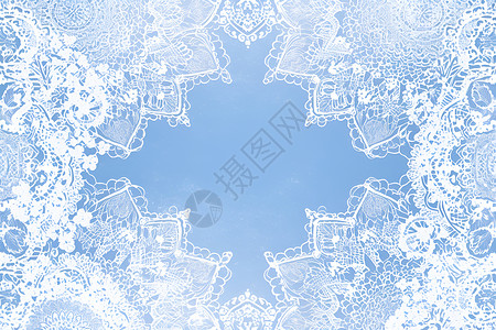 蓝白雪花壁纸高清图片
