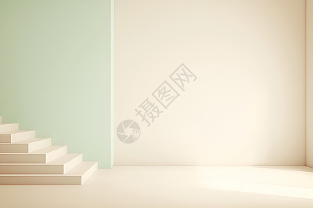 楼梯素材清晰简洁的房间背景