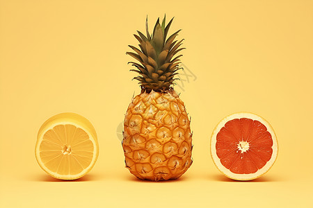 水果菠萝背景图片
