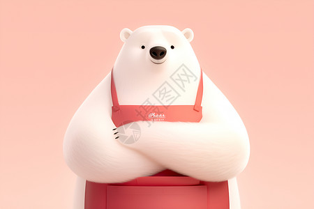 抱着北极熊睡觉抱着双手的熊插画