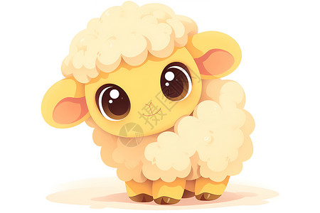 羊羊卡通素材可爱的卡通羊插画
