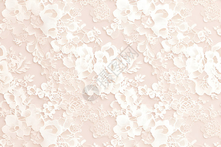 丝绸白粉色蕾丝的花纹插画