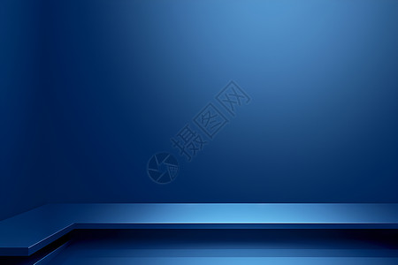 空间台子蓝色的背景插画