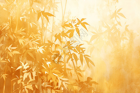 光影背景下的竹林背景图片