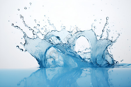 一杯清水透明的水滴设计图片
