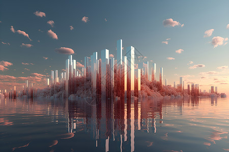 湖畔绿意湖畔的城市设计图片