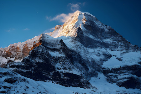 宏伟的雪山背景图片