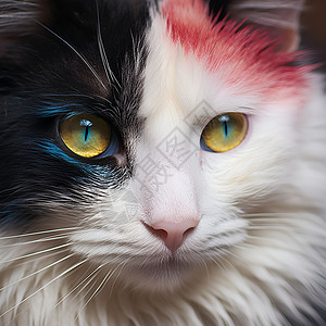 异色猫眼中的绚烂世界高清图片