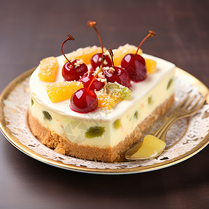 蛋糕水果美味可口的水果奶油蛋糕背景
