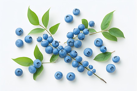 蓝莓插图背景图片