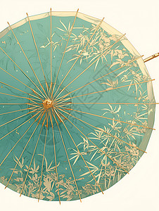 竹伞传统中国伞插画