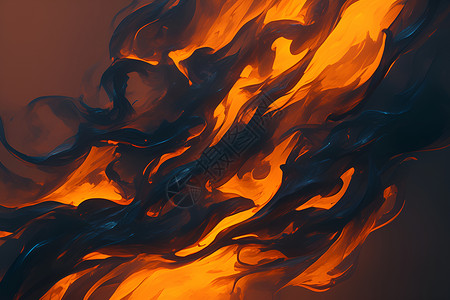 灼热燃烧的火焰抽象画插画