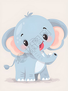 斯里兰卡大象蓝色小象插画插画
