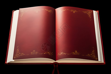 红色优惠劵页面打开的书本背景