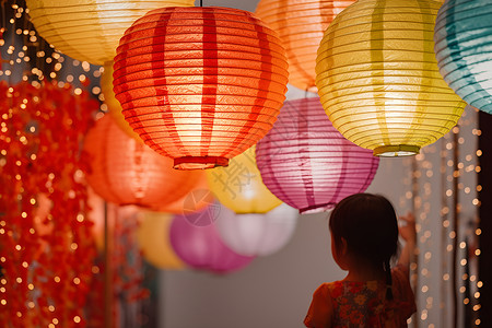 中秋节标识节日挂的灯笼背景