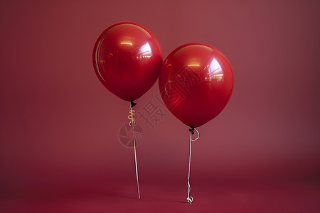 浅色悬浮装饰两个悬浮的气球背景